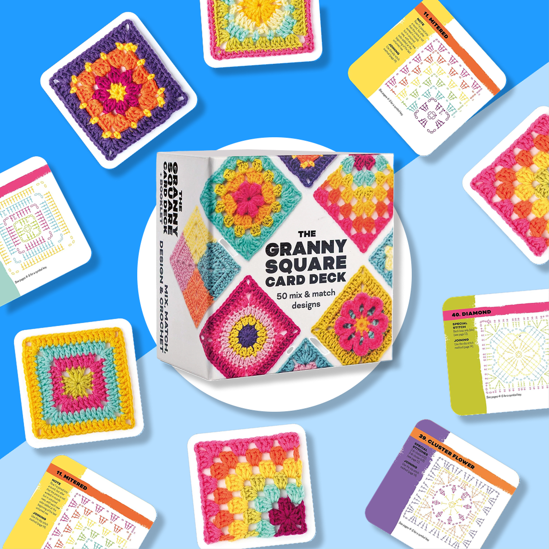 50 Granny Square Card Deck