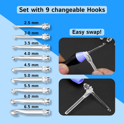 Light-Up Crochet Hook Set