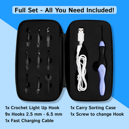 Light-Up Crochet Hook Set